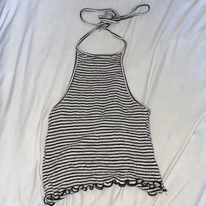 black + white halter top!